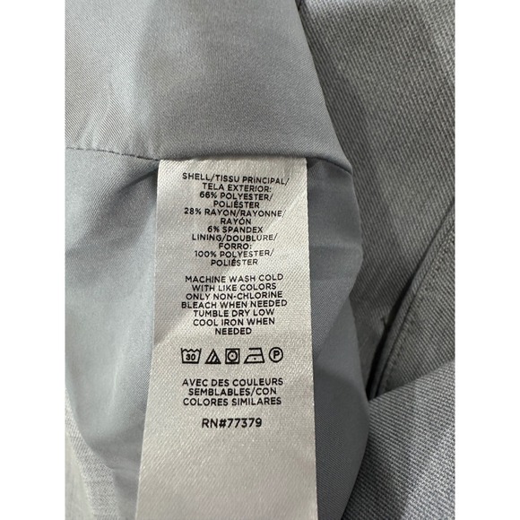 Ann Taylor Petite Women's Light Gray Blazer & Pant Suit Set Size 12P - Picture 9 of 12